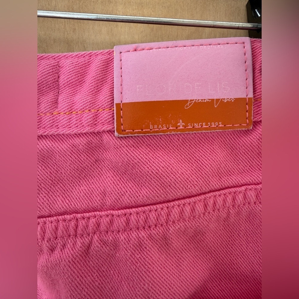 Flor De Lis Calça Jeans Wide Leg "Jade" In Rosa Wash - Picture 14 of 14